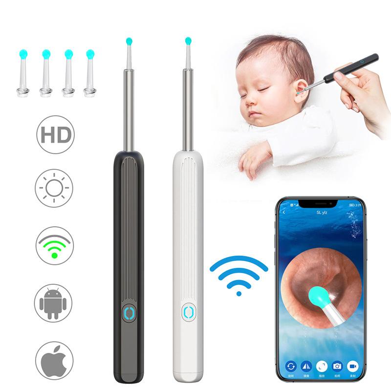 

3,6 мм WiFi приложения Visual Ear Scooper для сотового телефона, ушное зеркало высокой четкости, светоизлучающая ушная лопатка, вытягивающая ушную серу, инструменты для сбора ушей