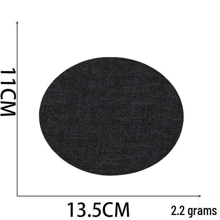 Howling Denim Knee Patches: 5 Color Mix, Embroidered Iron-On, Cuttable Fabric Patches