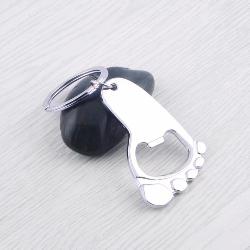 Best Sale Creative Foot Shape Bottle Opener Key Ring Chain Keyring Keychain Beer Bar Tool Accessories Gift Gift for Men and Women