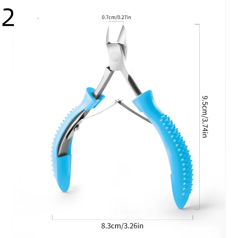 Nožnice na kožičku nechtov Odstraňovač manikúry Klieštiky na odstraňovanie zrohovatenej kože Nerezové nožničky na kožičku Zastrihávač nechtov na prstoch Silikónová rukoväť