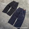 MERTRA Mens Baggy Loose Fit Denim Jeans Casual Streetwear Straight Leg Cotton Pants Teens