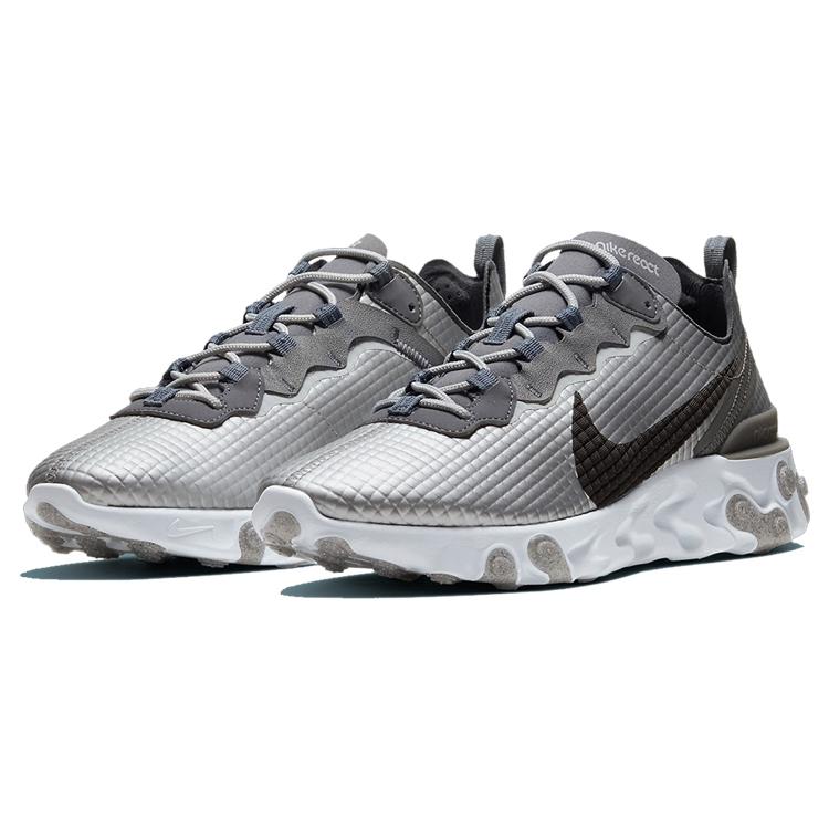 Nike React Element 55 Gestepptes Gitter Weiß CI3835-001