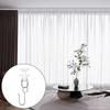 62KD Set of 120 Curtain Rails Roller Hook for Smooth Drapery Movement In White