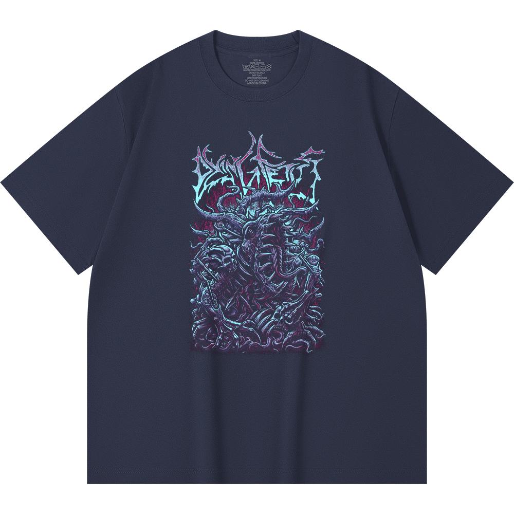 230 Gsm 100% Cotton Heavy Metal T-Shirt Rock Band Popular Music Print Unisex Heavy Cotton T Shirt