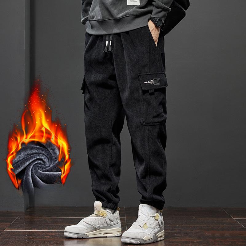 Autumn and Winter Corduroy Casual Overalls Men's Loose-fitting Harlan Sports Trousers