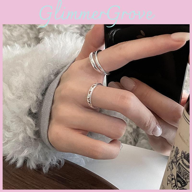 Elegant Heart Shaped Hollow Double Layer Ring For Women Featuring Chic Style