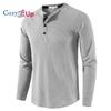 Cozy Up T-Shirts für Herren, BeefyT Henley-Shirts für Herren, Langarmshirts für Herren
