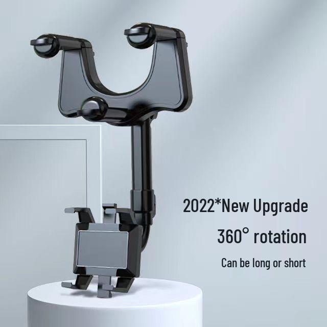 360° Rotating Multi-Functional Rearview Mirror Car Phone Holder