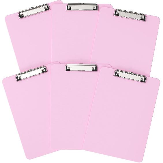 Plastic Clipboards, A4 Black Clip Board 8.5x11 for Classroom, Students, Kid, Woman, Size 9" x 12.5" with Low Profile Clip, Office & School Supply