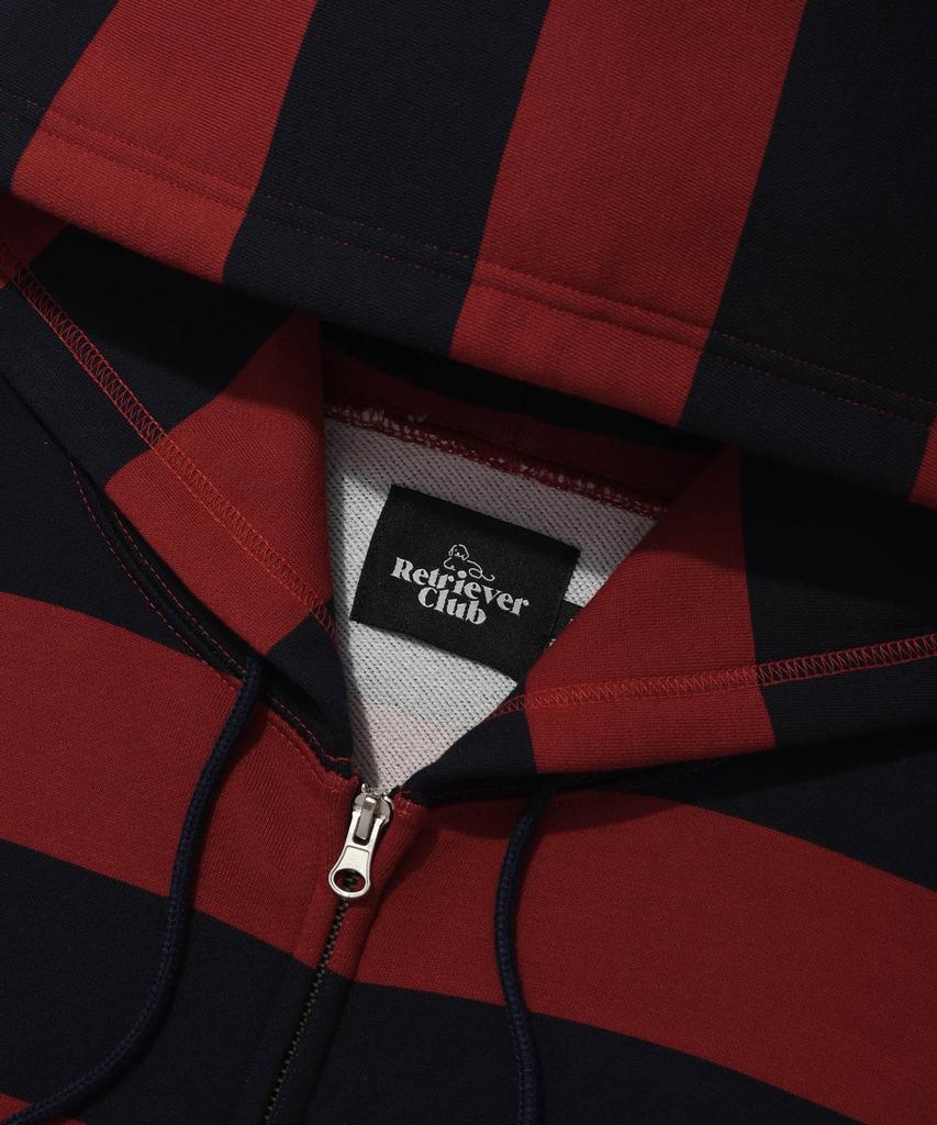 Retriever Club Bold Stripe Hood Zip Up [Red]