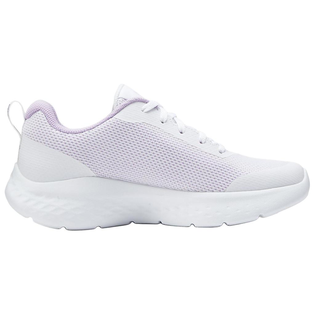 Skechers Go Run Lite Comfortable Versatile Fabric Cushioning Low Top Running Shoes Women Sneaker White Purple 129441-WLV
