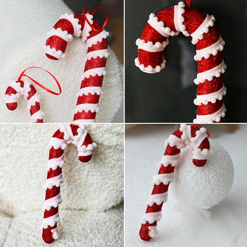 2pcs Mini Christmas Foam Candy Cane Twisted Christmas Tree Decoration Children Gifts