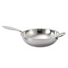 Non-stick 304 Stainless Steel Hammered Wok for Gas and Induction Cooktops