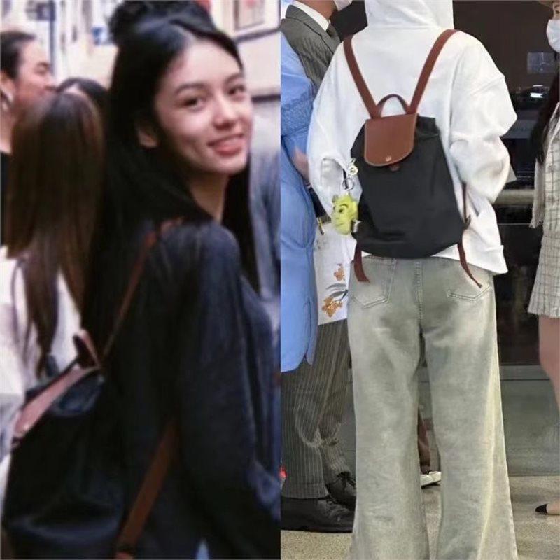 

Рюкзак сумка женская новая 2024 складной нейлоновый спортивный водонепроницаемый легкий повседневный рюкзак школьный дорожный рюкзак чёрный