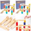 Wooden Childrens Ball Bearing Run Track Building Set For Ages 3 To 6 Educational Toy