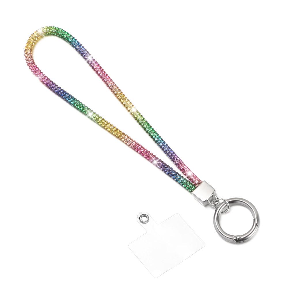 Glitter Rhinestone Phone Lanyard Phone Crystal Wrist Straps Keychain Hanging Anti-lost Rope