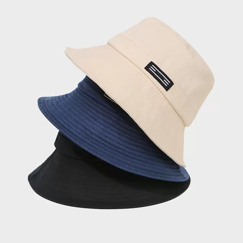 Cotton Fisherman Hat For Men Women Sun Protection Large Brim Summer Fashion Sun Hat With Letter Embroidery