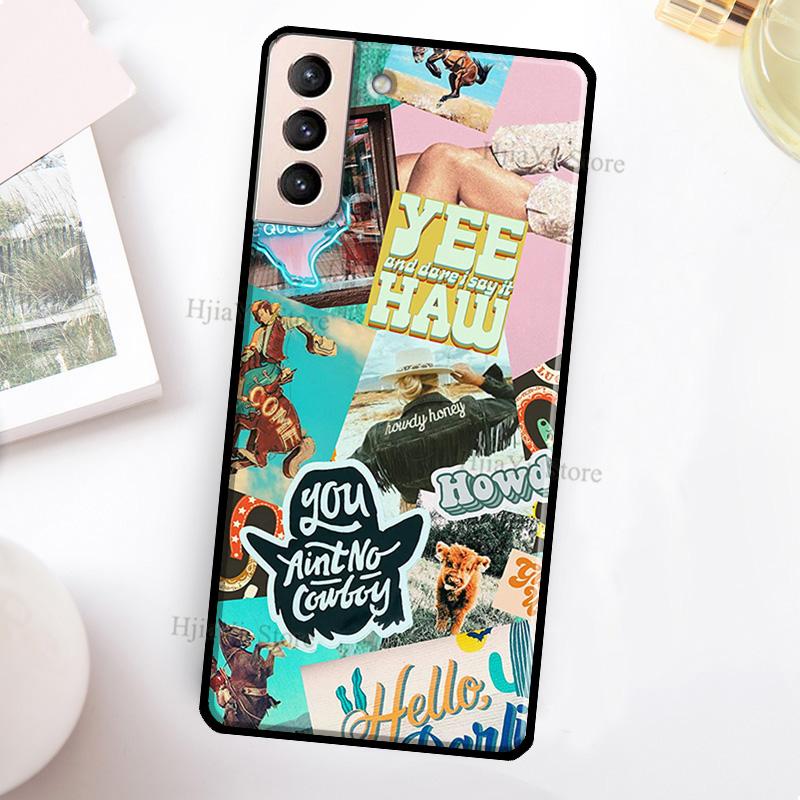 

Западная Ковбойша Ковбой Бохо Эстетика Чехол для Телефона Для Samsung Galaxy S21 S22 Ultra Note 20 S20 FE S8 S9 S10 Note 10 Plus Coque Note 20 Ultra