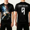Norvège Numéro 9 HAALAND Maillot Football T-shirt Unisex Streetwear Été Col Rond Lâche Décontracté T-shirt Design Mode Graphique Merch