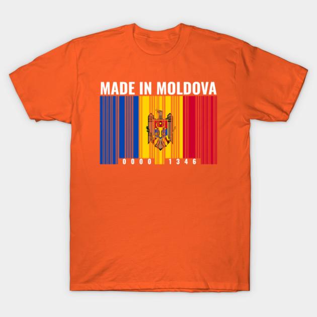 Women's Fashion Round Neck Short-sleeved Moldova Heritage Moldovan Roots Barcode Print T-shirt Summer Casual Slim T-shirt