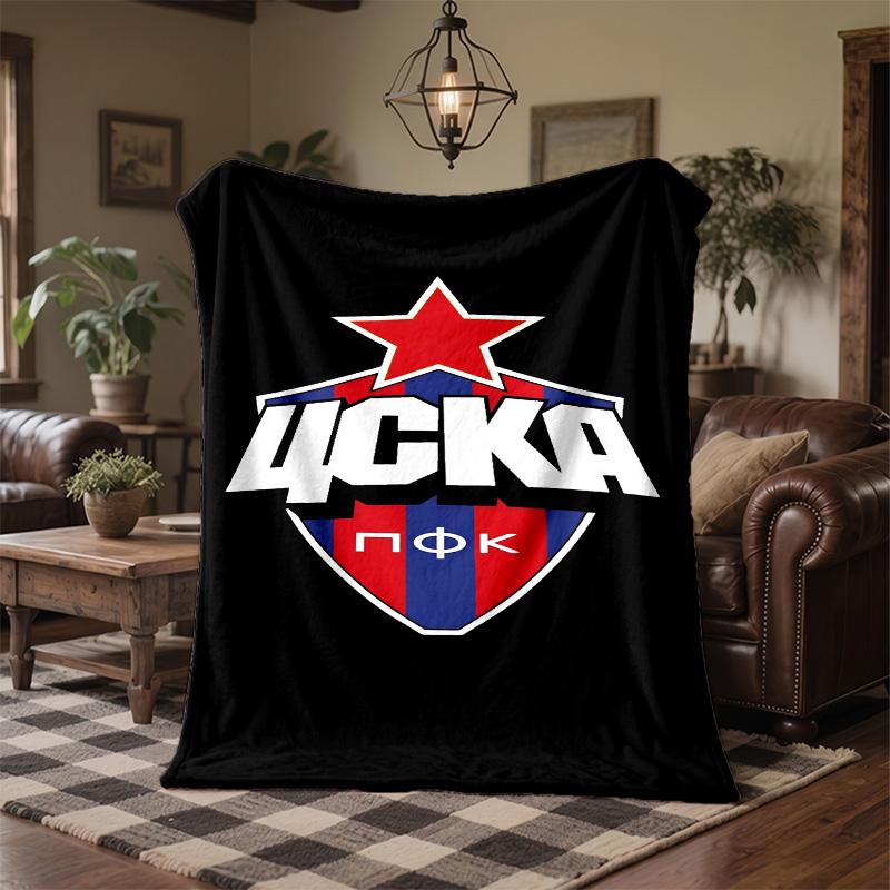 CSKA Moscow Print Flannel Blanket Soft Warm Sofa Bed Throw Blanket For Home Office Bedroom