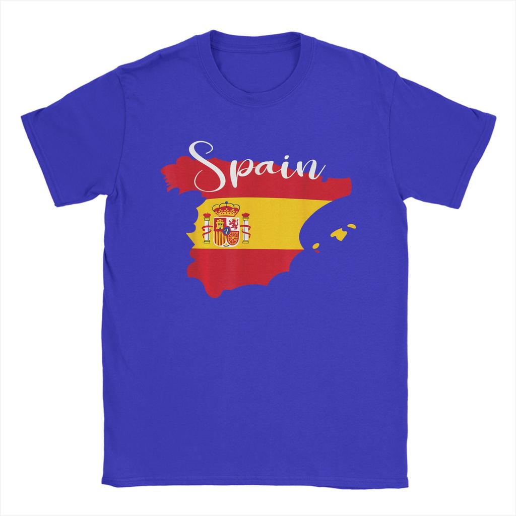 Spanish Flag T Shirt Summer Cotton T Shirts For Mens Trending Casual Tshirt Short Sleeve Awesome Tees
