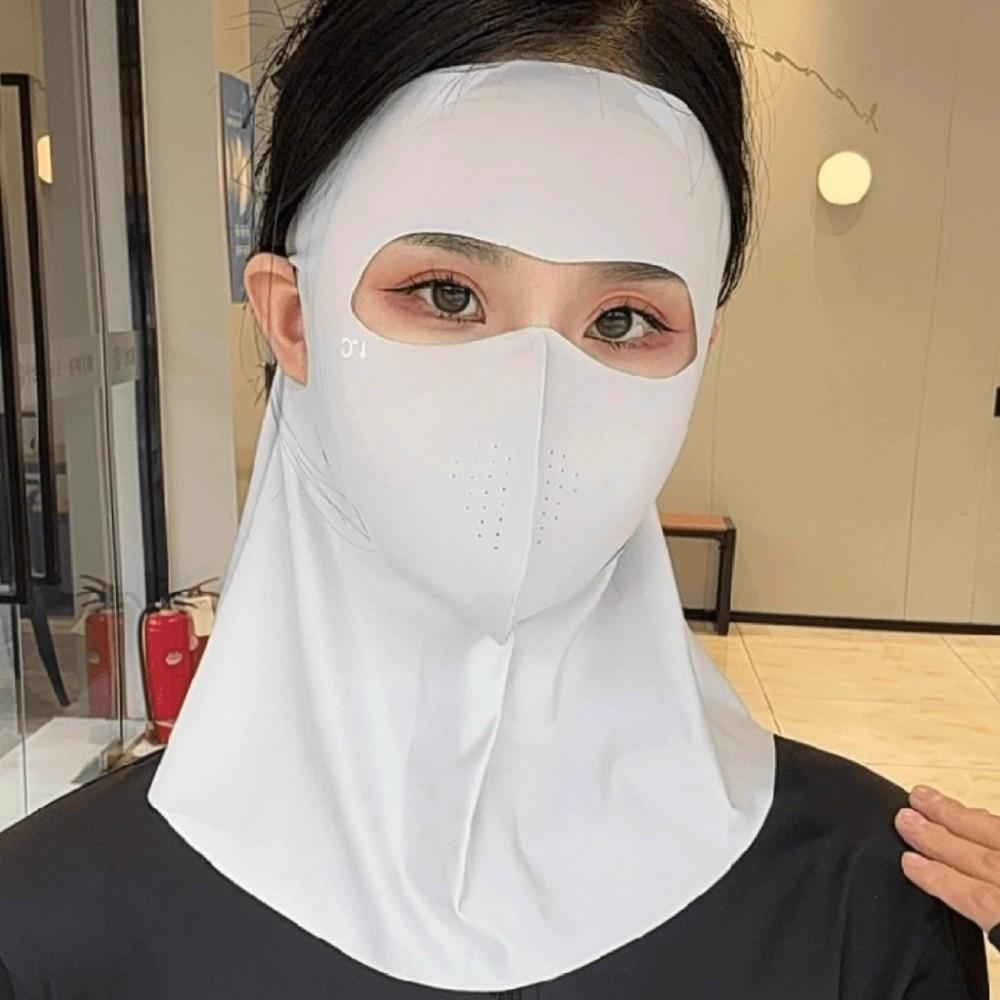 UPF 50+ Vollgesichtsmasken-Abdeckung Sonnenschutz Nackenwickel-Abdeckung Eis-Seiden-Gesichtsschleier für Männer Frauen