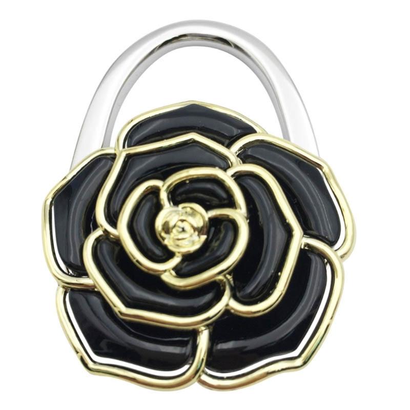 Fashion Flower Shaped Purse Hook Foldable Handbag Hook Table Portable Holder Hanger Handbag Bag Parts Accessories