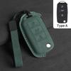 Car Flip Key Case Cover For VW Volkswagen Golf 7 MK7 Tiguan MK2 For SEAT Ateca Leon FR 2 Ibiza Skoda Octavia Suede Auto Keychain