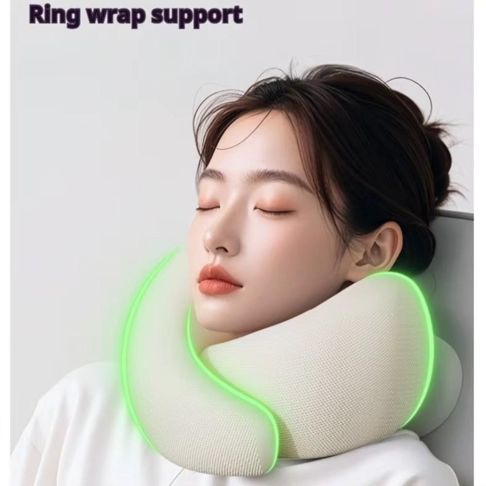 Slow Rebound U-Shaped Neck Pillow Adjustable Memory Foam Travel Neck Pillow Neck Support With Storage Bag Sleep Nap Pillows
