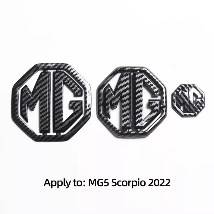 Car Front Badge Decoration Steering Wheel Sticker Rear Trunk Logo For MG Cyberster MG3 MG5 MG7 MG6 ZS ES5 ONE HS MG4 EV Cyber X VV222