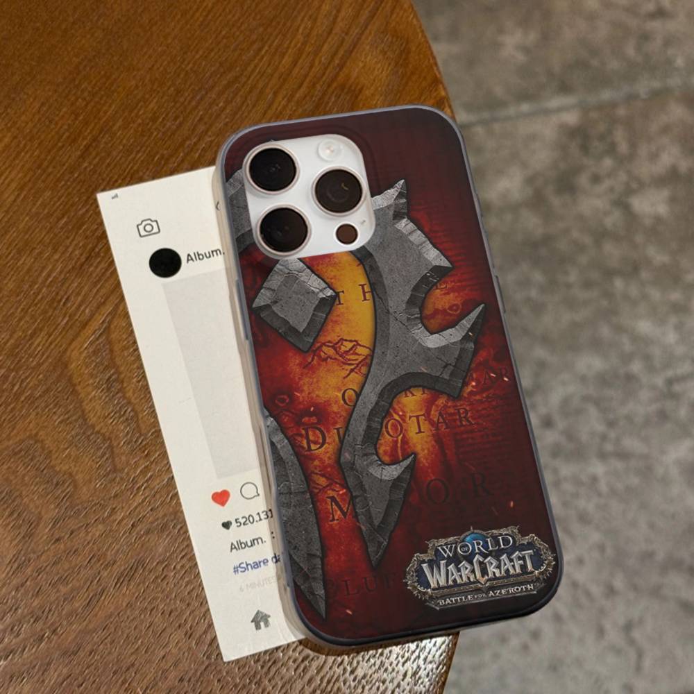 Game World Of Warcraft For IPhone 17 16 15 Plus Pro Max 12 14 Plus 11 13 Wave Corrugated Stripe Funda Phone Cover