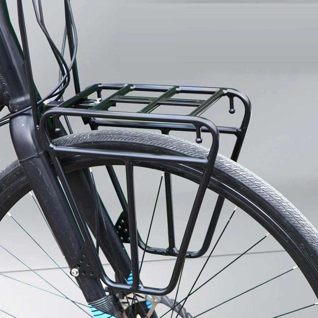 Mountain Bike Front Rack Aluminum Alloy Bike Front Basket Cycling Supplies For Luggage Fitness Fishing Backpacking Camping