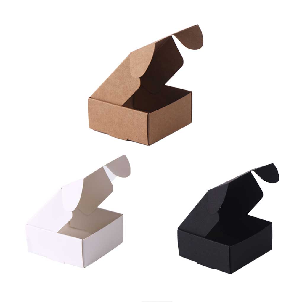 50Pcs Kraft Airplane Box Boxes Pendant Necklace Carrying Cases Charm Storage Case Packaging Packing Favor Gift