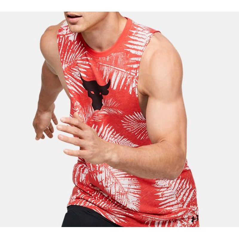 Under Armour Project Rock Aloha Camo Tanktop Herren Tops Rot 1351590-608