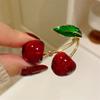 Eleganti Spille Ciliegia Smaltate per Donna Raffinate Spille da Bavero Frutta Rossa di Cristallo Accessori per Abbigliamento Cappotto Gioielli Accessori per Feste Regali