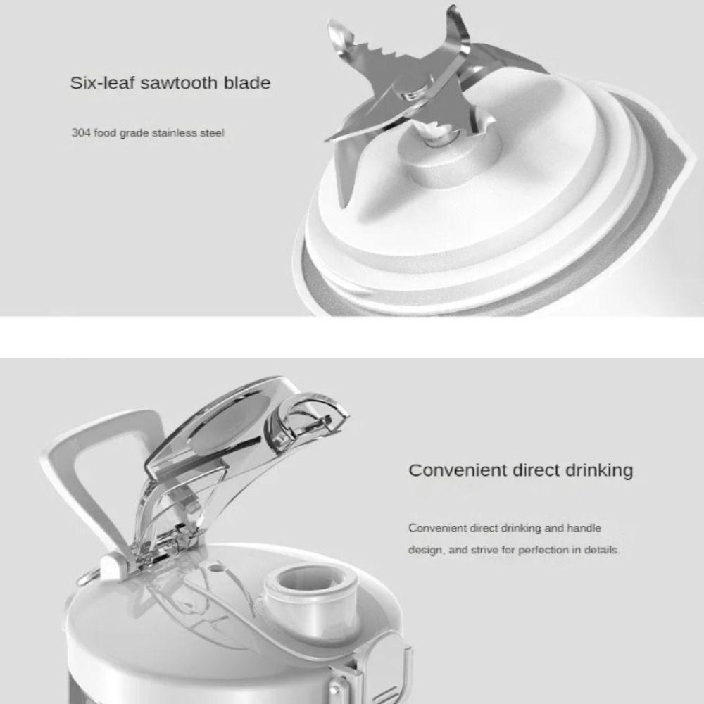 Multifunction Design Portable USB Juicer 600ml Capacity Fruit Juicing Cup  Office Use