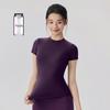 Women's Spring-Summer Slim Fit Yoga T-Shirt: Short Sleeve, Nude Feel, Outdoor Pilates & Running