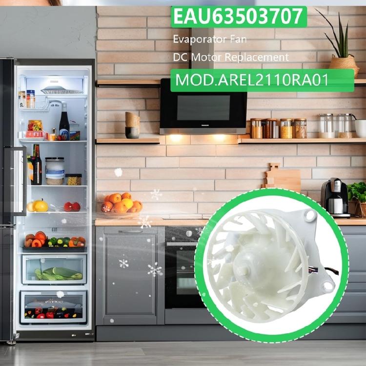 Enduring Evaporator Fan Motor Fridge Repair Part Perfect for Refrigerator Replacement Simple Mounting Plastic Structure