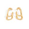Wind Metal C-Shaped Pierless Ear Clip Earrings Fashionable Commuting Geometric Ear Bone Clip Ear Buckle