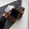 Damen Tages-Schultertasche Flechten Einfache Neumond Damen Einfarbig Mode Umhängetasche Freizeit Handtasche Pendlertasche MIT