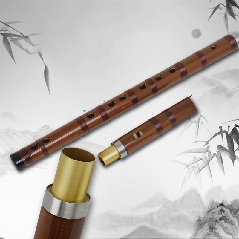 Flauta Chinesa de Bambu Destacável Instrumento de Sopro Madeira Flauta Chinesa Flauta Portátil Instrumentos Musicais de Sopro Duradouro