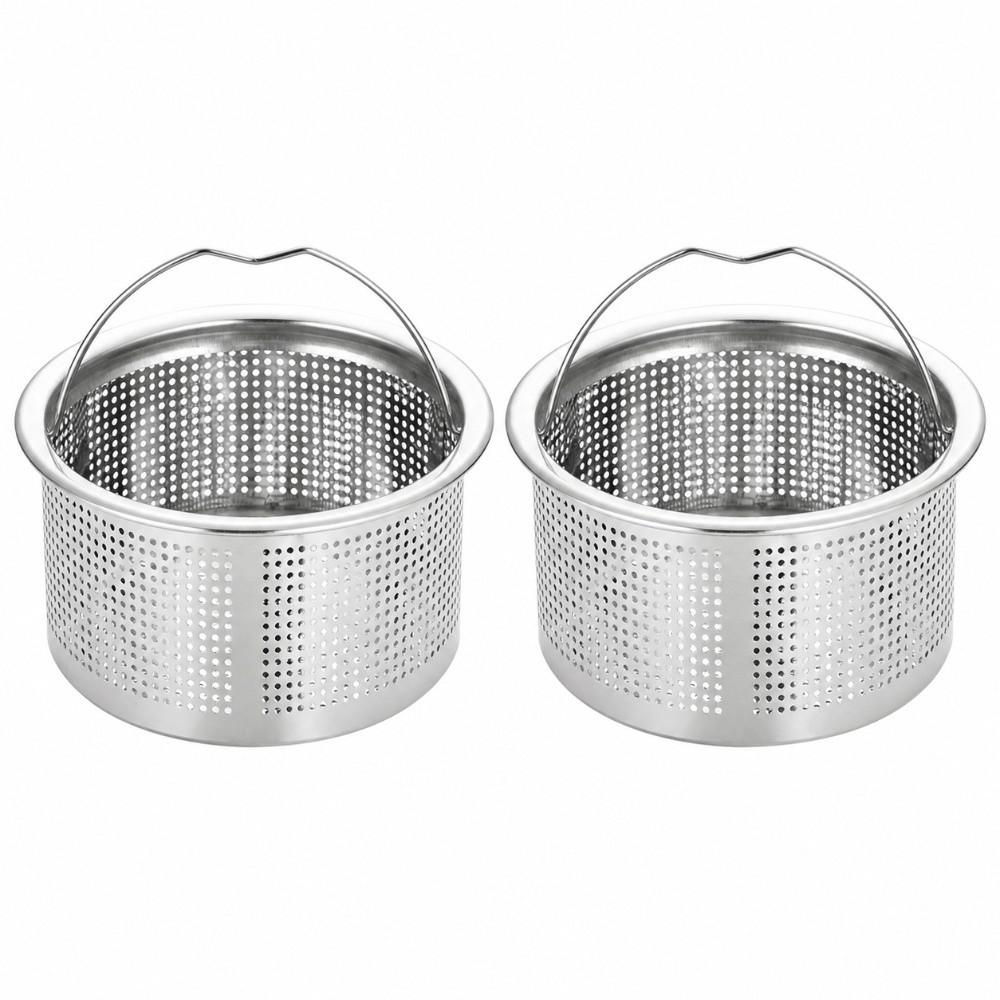 2PCS 7.6*6.6*4cm Deep Cup Basket Strainer 304 Stainless Steel Sink Drain Strainer  For Kitchen
