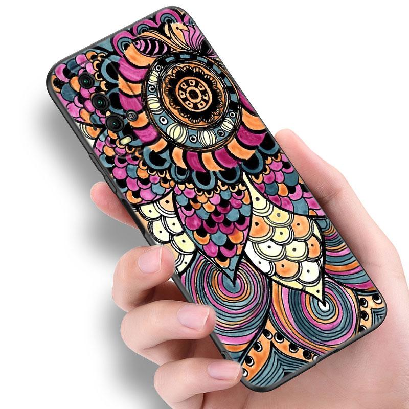 Mandala Chakra Yoga Phone Case For Xiaomi Redmi Note 5 6 9T K20 K40 K50 Pro 7A 8A 9A 9C 9i 10A 10C A1 S2 Soft TPU Black Cover