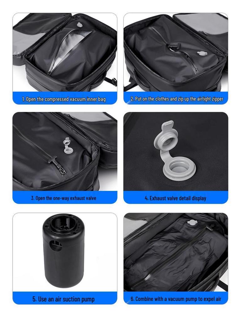 Expandable Business Travel Backpack with Laptop Compartment and Wet/Dry Separation