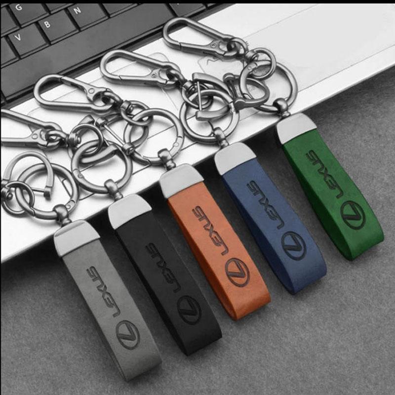 Car Vintage Leather Keychain Zinc Alloy Chain Keyring For Lexus F SPORT GS GX IS LS LX CT LC RC LBX NX RX 350h 450h ES UX 300e