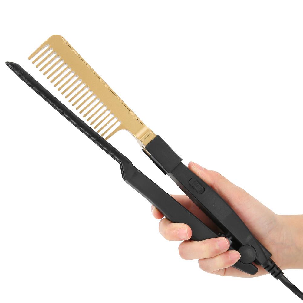 Electric Heating Comb WetDry Use Hair Straightening Hot Brush Hairdressing Tool