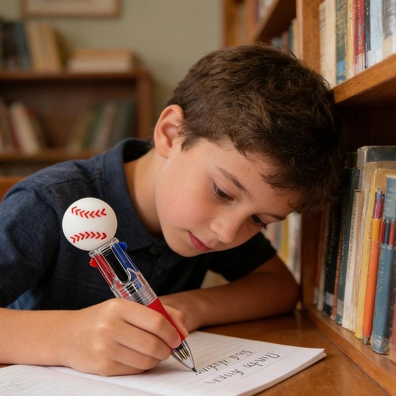 10/20/30Pcs 4-Color Cartoon Sports Ball Design Ballpoint Pen Set Classroom Prize For Students And Office Use