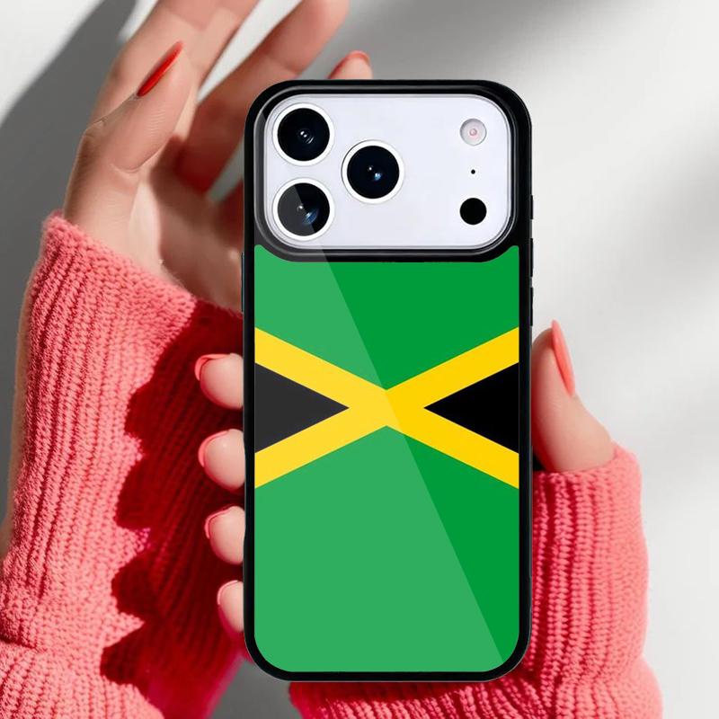 Jamaican Flag Phone Case for iPhone 17 16 15 14 13 Pro Max Back Cover for 12 11 Pro Coque