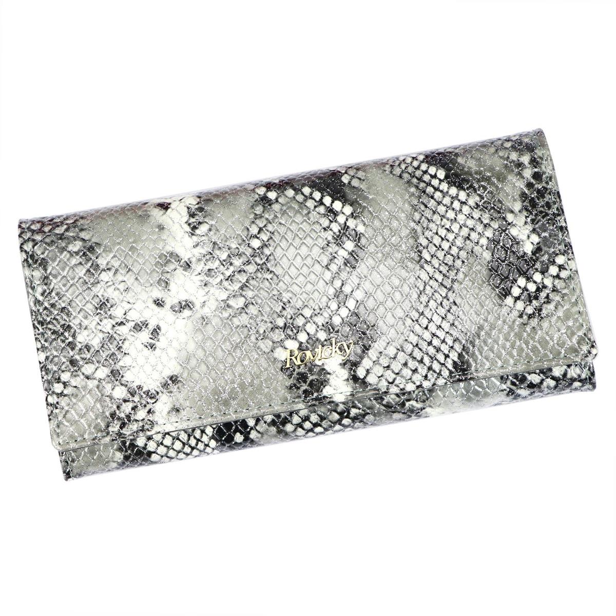 Rovicky 8801-BPRN - Dames Portemonnee - RFID - Hoogwaardige Lederen - Goudkleurige Beslag
